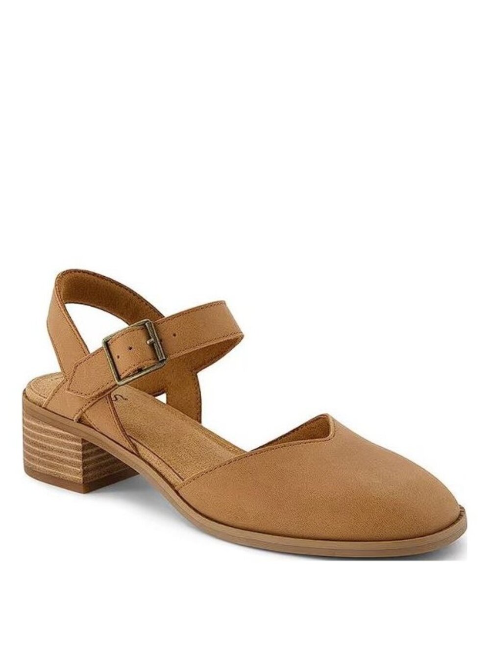 TOMS Women's Jaclyn Heel Size 6 in Brown Sugar Leather